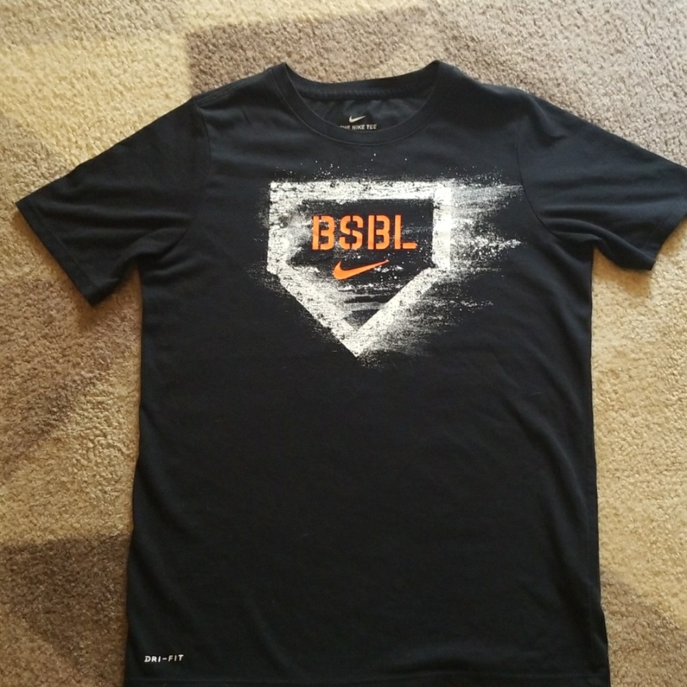 Boys black BSBL  Nike shirt
